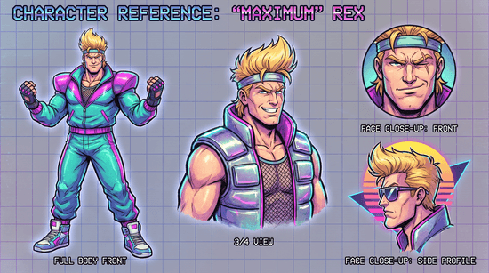 Retro 80s Hero